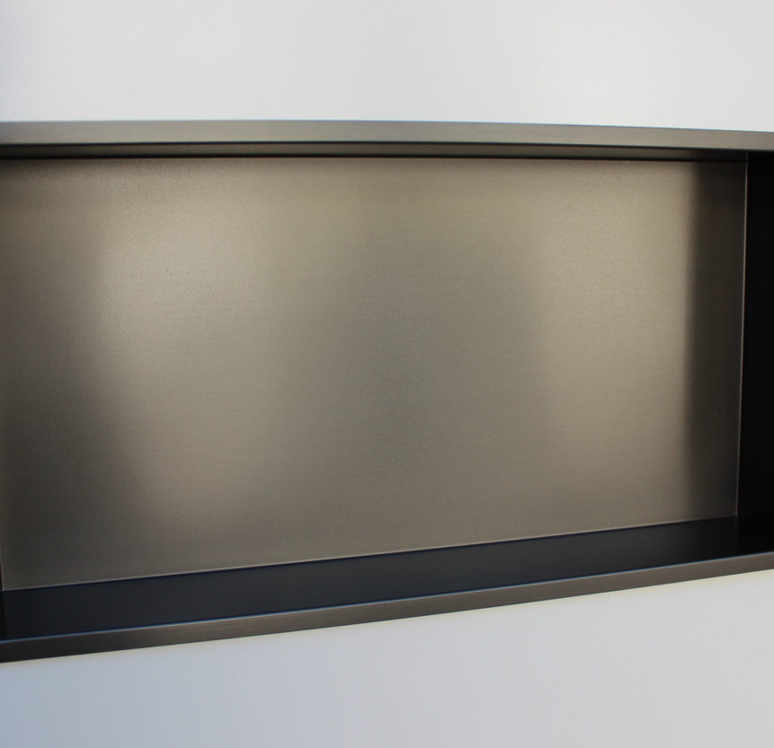 Handmade Stainless Steel Shower Niche (63cm x 33cm x 10cm) PVD Black